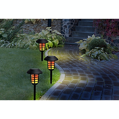 Bell+Howell Solar Pathway Lights in Black (Set of 4). View a larger version of this product image.