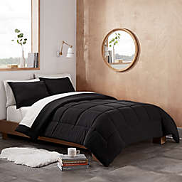 UGG® Devon 3-Piece Reversible Full/Queen Comforter Set in Black