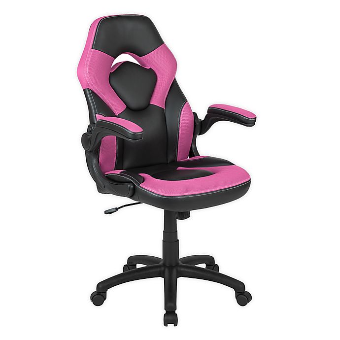 Flash Furniture High Back Racing Ergonomic Gaming Chair in Pink/Black