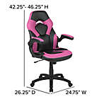 Alternate image 3 for Flash Furniture High Back Racing Ergonomic Gaming Chair in Pink/Black