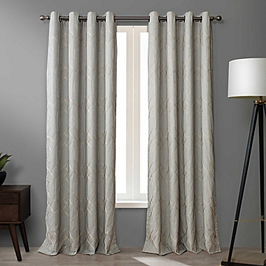 O&O by Olivia & Oliver&trade; Walker 84-Inch Grommet Curtain Panel in Grey (Single). View a larger version of this product image.