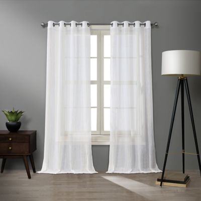 O&O by Olivia & Oliver&trade; Walker 108-Inch Sheer Curtain Panel in Ivory/Gold (Single)