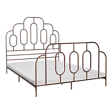 Safavieh Paloma Retro Full Metal Bed in Antique Bronze. View a larger version of this product image.