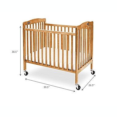 LA Baby&reg; Pocket Crib Mini Portable Folding Crib in Natural. View a larger version of this product image.