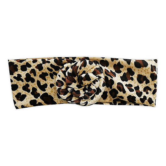 Alternate image 1 for Tiny Treasures Large Bun Knot Headband in Leopard