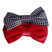 Tiny Treasures&trade; 2-Pack Plaid and Solid Bow Headbands