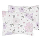 Alternate image 3 for Sweet Jojo Designs&reg; Watercolor Floral 3-Piece Full/Queen Comforter Set in Purple/Grey
