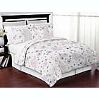Alternate image 0 for Sweet Jojo Designs&reg; Watercolor Floral 3-Piece Full/Queen Comforter Set in Purple/Grey