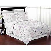 Sweet Jojo Designs&reg; Watercolor Floral 3-Piece Full/Queen Comforter Set in Purple/Grey