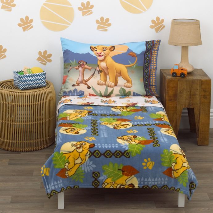 Disney Lion King Totally Tribal 4 Piece Toddler Bedding Set In Blue Bed Bath Beyond