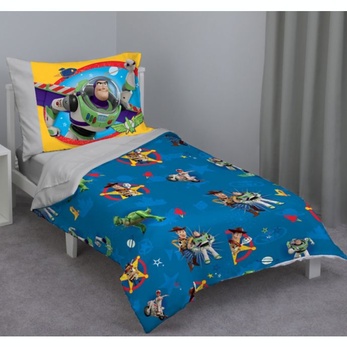 Disney® Toy Story 4 4 Piece Toddler Bed Set In Blue Buybuy Baby