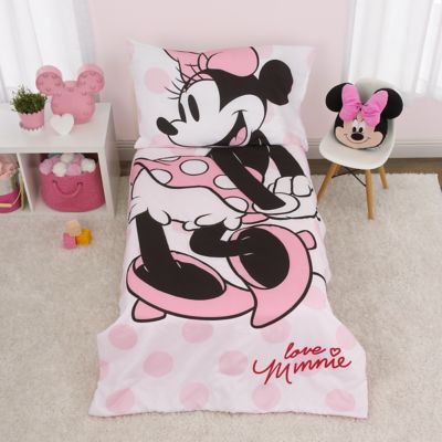 Disney&reg; Minnie Mouse 4-Piece Toddler Bedding Set in Pink