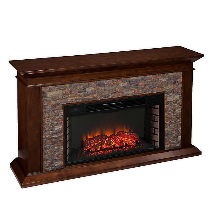 Simulated Stone Electric Fireplace, Southern Enterprises Electric Fireplace Insert