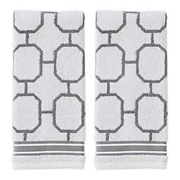 Vern Yip by SKL Home Lithgow Hand Towels in Grey (Set of 2)