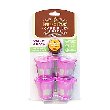 Perfect Pod Caf&eacute; Fill 4-Pack Reusable Filters in Purple. View a larger version of this product image.