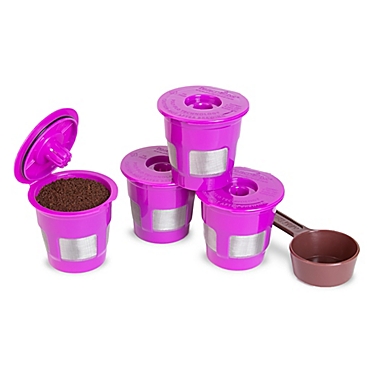 Perfect Pod Caf&eacute; Fill 4-Pack Reusable Filters in Purple. View a larger version of this product image.