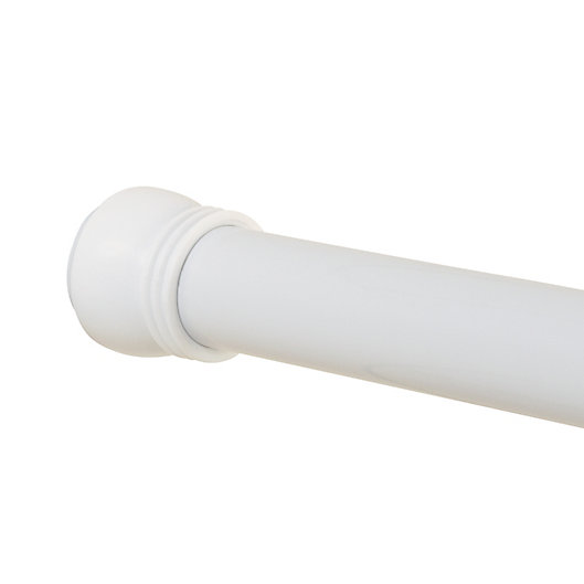 Alternate image 1 for TITAN® NeverRust® 40-Inch Aluminum Adjustable Tension Stall Shower Rod in White