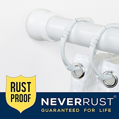 TITAN&reg; NeverRust&reg; 72-Inch Aluminum Tension Shower Rod in White. View a larger version of this product image.