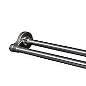 Titan&reg; Dual Mount Stainless Steel Double Straight Shower Rod