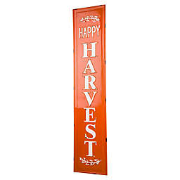 Glitzhome® 43-Inch "Happy Harvest" Metal Porch Sign in Orange