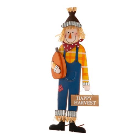 Fall Harvest Wreath With Scarecrow Ceramics Projects Hand Painted Ceramics Ceramic Bisque
