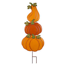 Glitzhome® 42.05-Inch Pumpkins Yard Stake in Orange