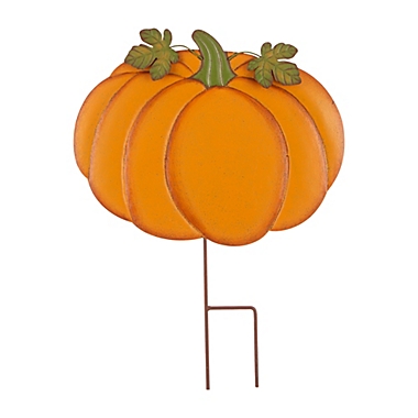 Glitzhome&reg; 42.05-Inch Pumpkins Yard Stake in Orange. View a larger version of this product image.