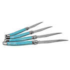 Alternate image 1 for Laguiole&reg; by French Home Faux Turquoise Steak Knife (Set of 4)