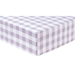 Trend Lab® Buffalo Check Flannel Fitted Crib Sheet in Grey