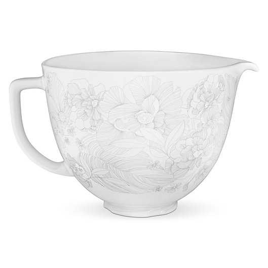 Alternate image 1 for KitchenAid® 5 qt. Whispering Floral Ceramic Bowl