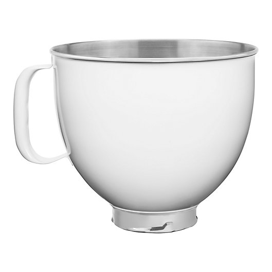 Alternate image 1 for KitchenAid 5 qt. Colorfast Stainless Steel Bowl in White