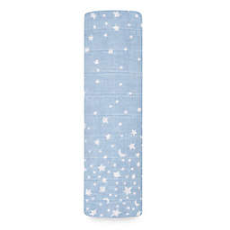 aden + anais® Rising Star Swaddle Blanket in Blue
