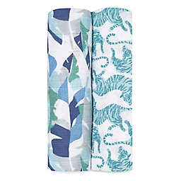 aden + anais&reg; 2-Pack Tigers Swaddle Blankets
