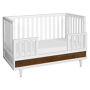 Babyletto Eero 4-In-1 Crib in White/Walnut. View a larger version of this product image.
