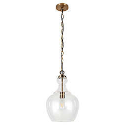 Westford Ceiling Pendant in Gold with Clear Glass Shade