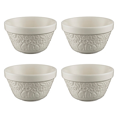 Mason Cash In The Forest 4-Piece Pudding Cup Set in Cream. View a larger version of this product image.