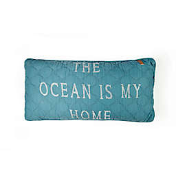 Donna Sharp "The Ocean is My Home" Oblong Throw Pillow in Green