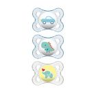 Alternate image 0 for MAM Clear 0-6M 3-Pack Pacifiers in Blue