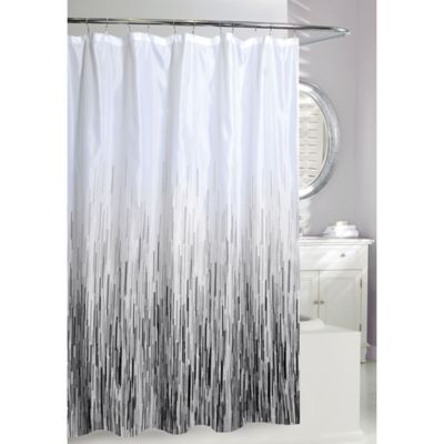 Moda Greyscale Shower Curtain in White/Black