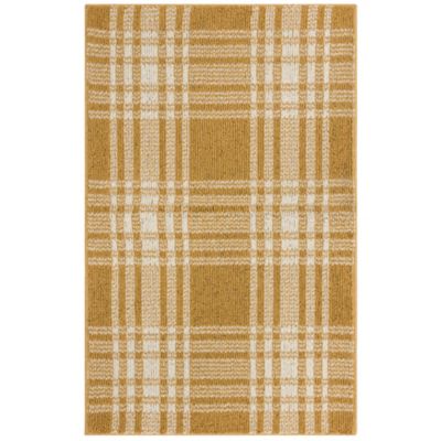 Bee &amp; Willow&trade; Plaid 2&#39;6 x 3&#39;9 Accent Rug in Marigold