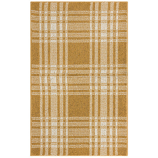 Alternate image 1 for Bee & Willow™ Plaid 2'6 x 3'9 Accent Rug in Marigold