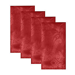 Caiden Elegance Damask Napkins in Red (Set of 4)