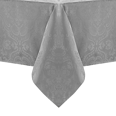 Caiden Elegance Damask 60-Inch x 84-Inch Oblong Tablecloth in Silver. View a larger version of this product image.