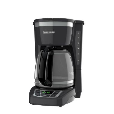 Black + Decker&trade; 12-Cup* Programmable Coffee Maker in Grey. View a larger version of this product image.