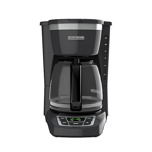 Alternate image 1 for Black + Decker™ 12-Cup* Programmable Coffee Maker in Grey