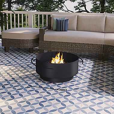 Martha Stewart Bedford Wood Burning Fire Pit in Dark Charcoal. View a larger version of this product image.