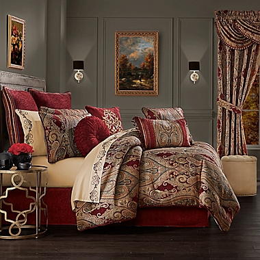 J. Queen New York&trade; Garnet 4-Piece California King Comforter Set in Red. View a larger version of this product image.
