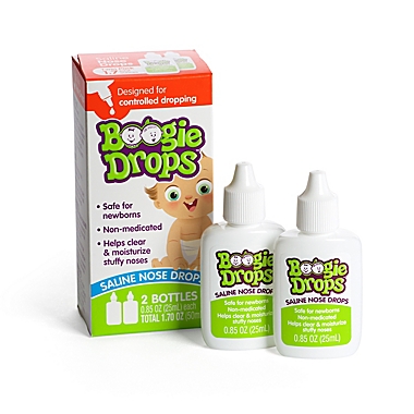 Boogie Drops&trade; 2-Pack 0.85 oz. Saline Nose Drops. View a larger version of this product image.
