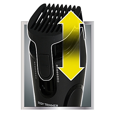 Mangroomer&reg; Lithium Max Plus Body Groomer &amp; Trimmer 7.0 in Black. View a larger version of this product image.