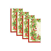 Elrene Home Fashions Holly Traditions Holiday Napkins (Set of 4)